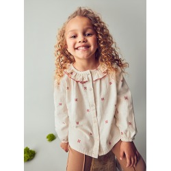 Blusa cuello estampada niña...