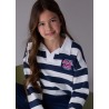 Conjunto pantalón y polo de rayas chica mayoral