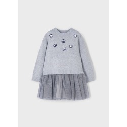 Vestido tricot combinado niña mayoral