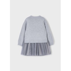 Vestido tricot combinado niña mayoral