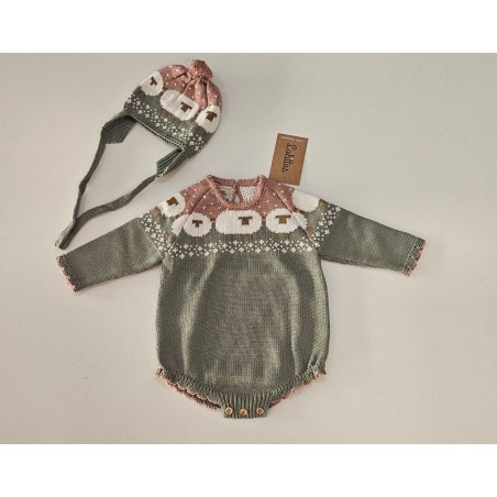 Pelele punto + gorro Borreguito Lolittos