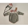 Pelele punto + gorro Borreguito Lolittos