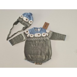Pelele punto + gorro Borreguito Lolittos