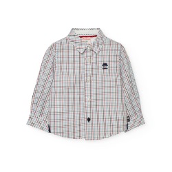 Camisa popelín cuadros niño...