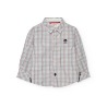 Camisa popelín cuadros niño Boboli