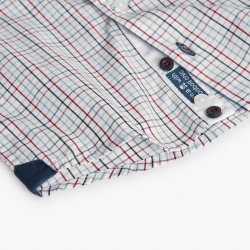 Camisa popelín cuadros niño Boboli