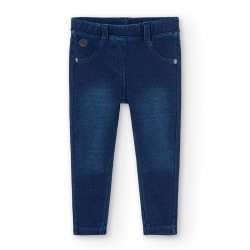 Pantalón felpa denim niña...