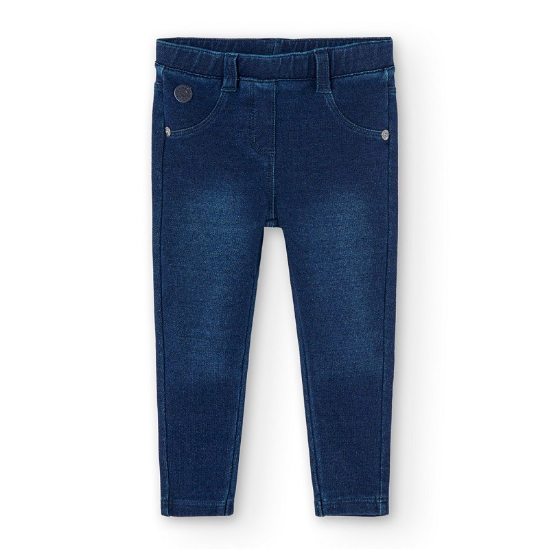 Pantalón felpa denim niña Boboli