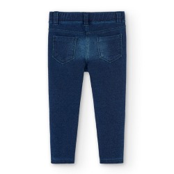 Pantalón felpa denim niña Boboli