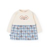 Vestido felpa combinado bebe niña Boboli
