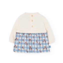 Vestido felpa combinado bebe niña Boboli