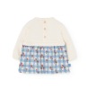 Vestido felpa combinado bebe niña Boboli