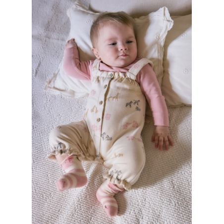 Conjunto peto y camiseta bebe niña mayoral