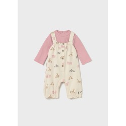 Conjunto peto y camiseta bebe niña mayoral