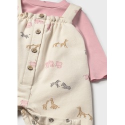 Conjunto peto y camiseta bebe niña mayoral