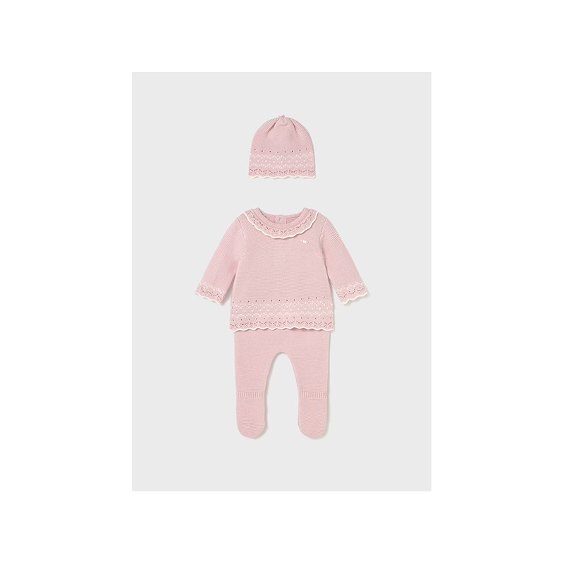 Conjunto 3 piezas tricot bebe niña mayoral