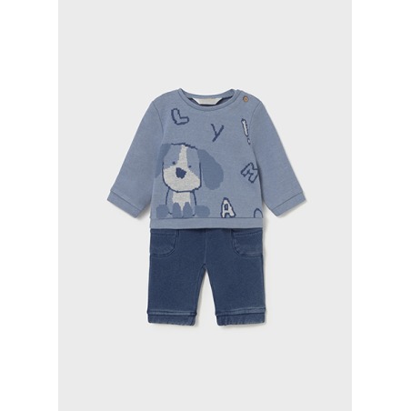 Conjunto pantalón y sudadera perrito bebe niño mayoral
