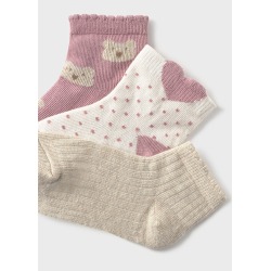 Set 3 calcetines bebé niña mayoral