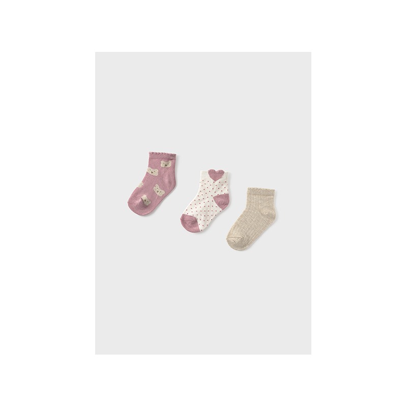 Set 3 calcetines bebé niña mayoral