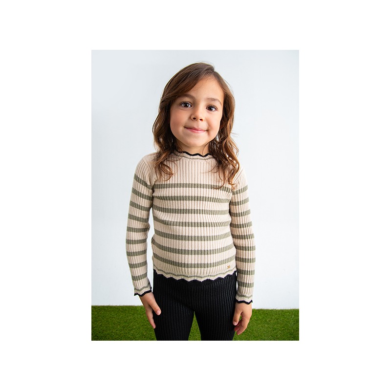 Cisne tricot canalé rayas niña Abel&Lula