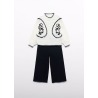 Conjunto pantalón tricot bordados niña Abel&Lula