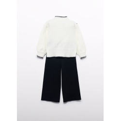 Conjunto pantalón tricot bordados niña Abel&Lula