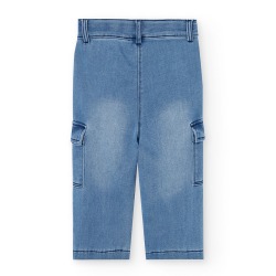 Pantalón denim bolsillos niña Boboli