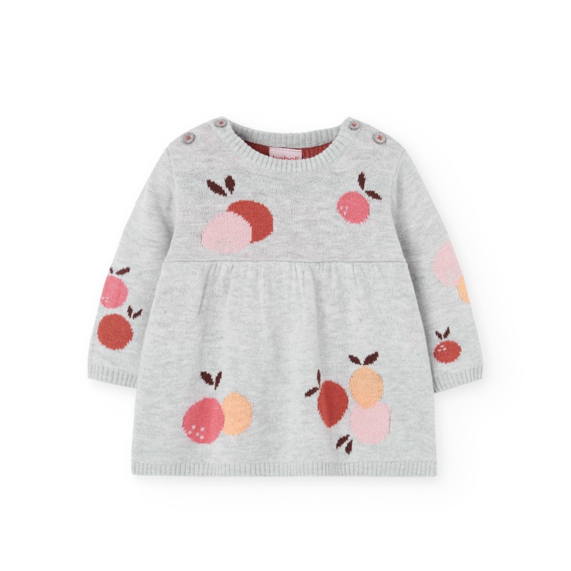 Vestido tricotosa frutas bebe niña Boboli
