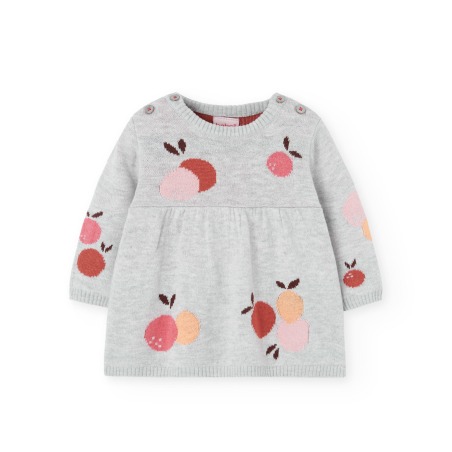 Vestido tricotosa frutas bebe niña Boboli