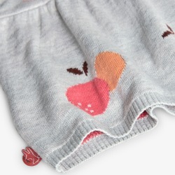 Vestido tricotosa frutas bebe niña Boboli