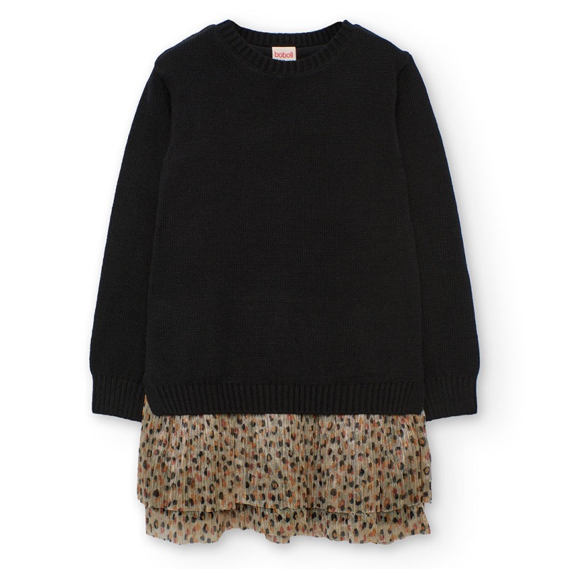 Vestido tricotosa de niña boboli