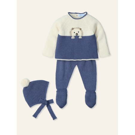 Conjunto bebe 3P Canesú "ERIZO DEL BOSQUE" Mac Ilusion