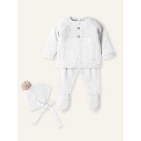 Conjunto bebe 3P "CHECKS ARANDANO" Mac Ilusion
