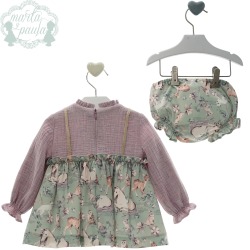 Vestido bebe con braguita "Familia Sophia" Marta y Paula