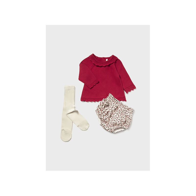 Conjunto 3 piezas bebe niña mayoral