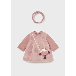Vestido con bolsito y diadema bebe mayoral
