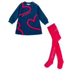 Vestido indigo con leotardos Agatha Ruiz