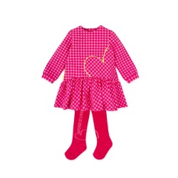 Vestido cuadros con leotardos Agatha Ruiz