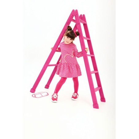 Vestido cuadros con leotardos Agatha Ruiz