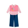 Conjunto camisa combinada y pantalón denim Agatha Ruiz