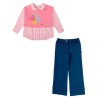 Conjunto camisa combinada y pantalón denim Agatha Ruiz