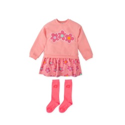 Vestido flores con calcetines Agatha Ruiz