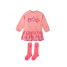 Vestido flores con calcetines Agatha Ruiz