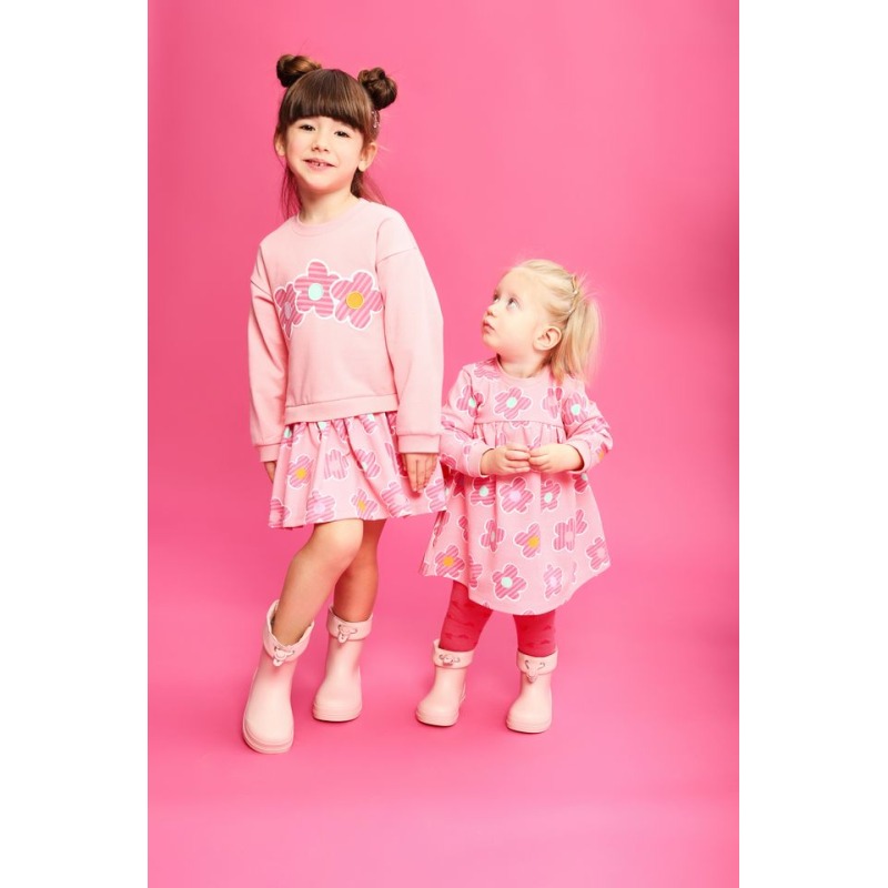 Vestido flores con calcetines Agatha Ruiz