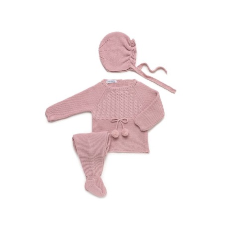 Conjunto bebe 3 piezas trenzas pasacintas Juliana
