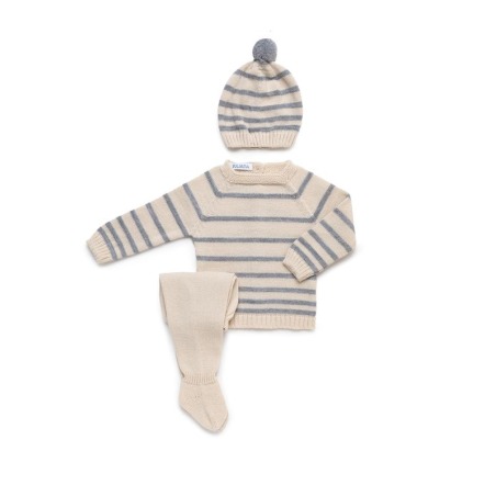 Conjunto bebe 3 piezas rayado Juliana
