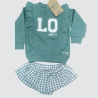 Conjunto ranita+sudadera vichy La Ormiga