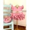Vestido flamenca infantil con braguita Rocío rosa