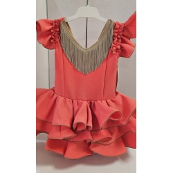Vestido flamenca Candela coral