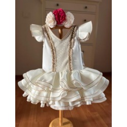 Vestido flamenca Angeles crudo